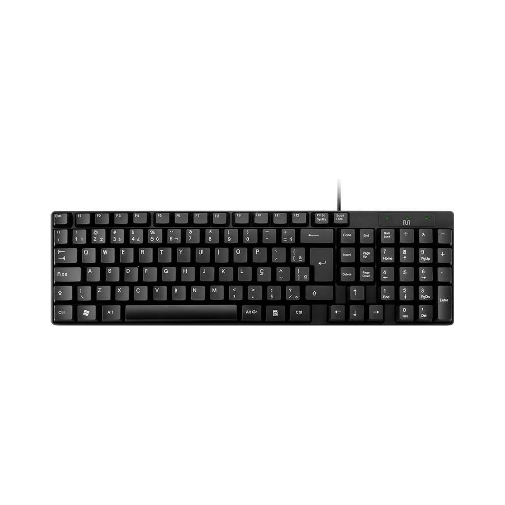 Teclado com Fio 120cm TF100 Multilaser Preto