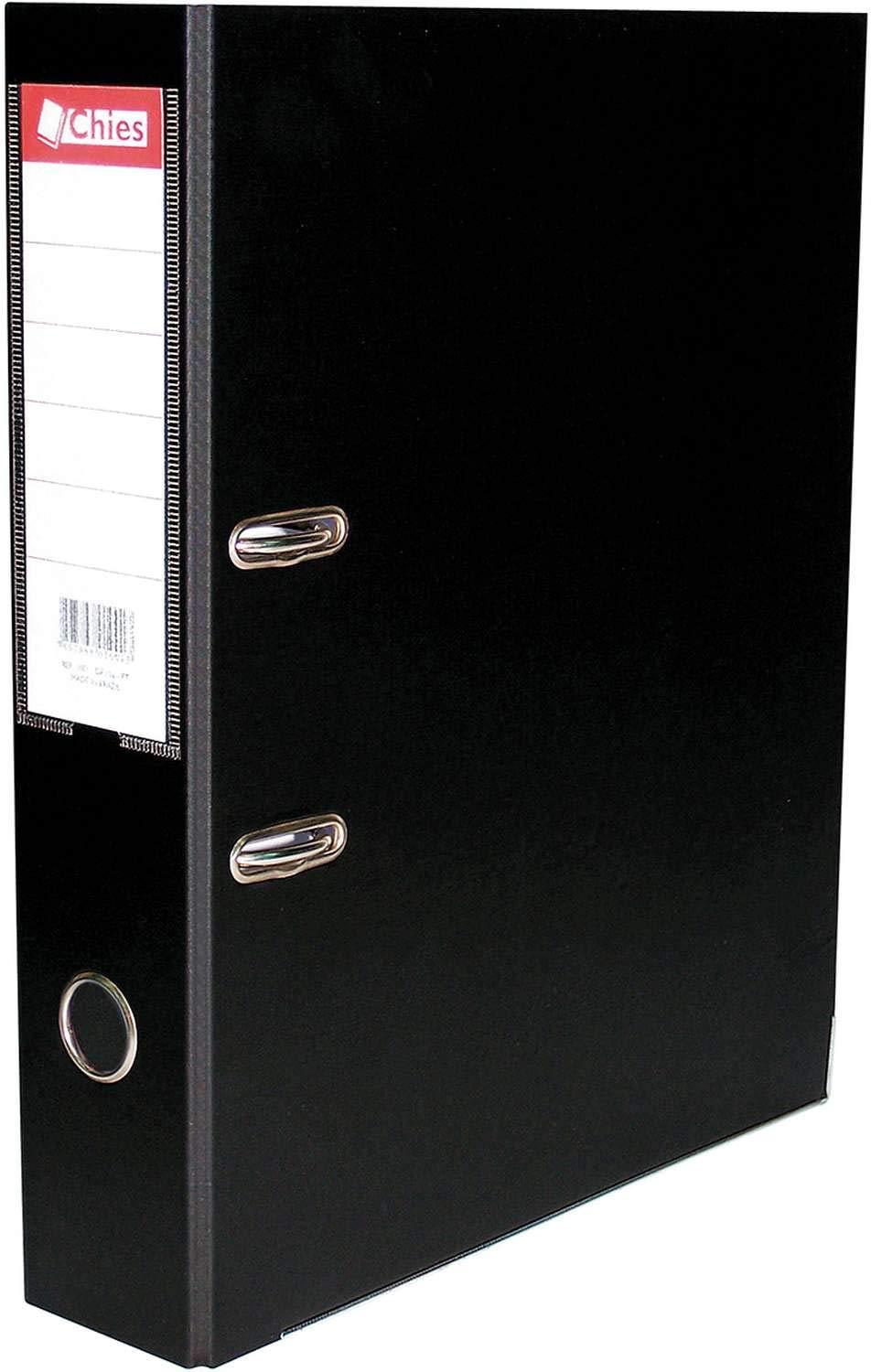 Registrador AZ Ofício Chies 285mm x 345mm x 73mm Preto Unitário