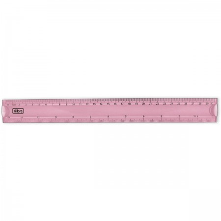 Régua Flexível 30cm Rosa Claro Tilibra Académie
