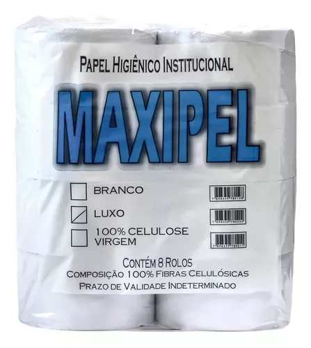 Papel Higiênico Rolão Luxo Maxipel 300cm x 9cm 8 unidades