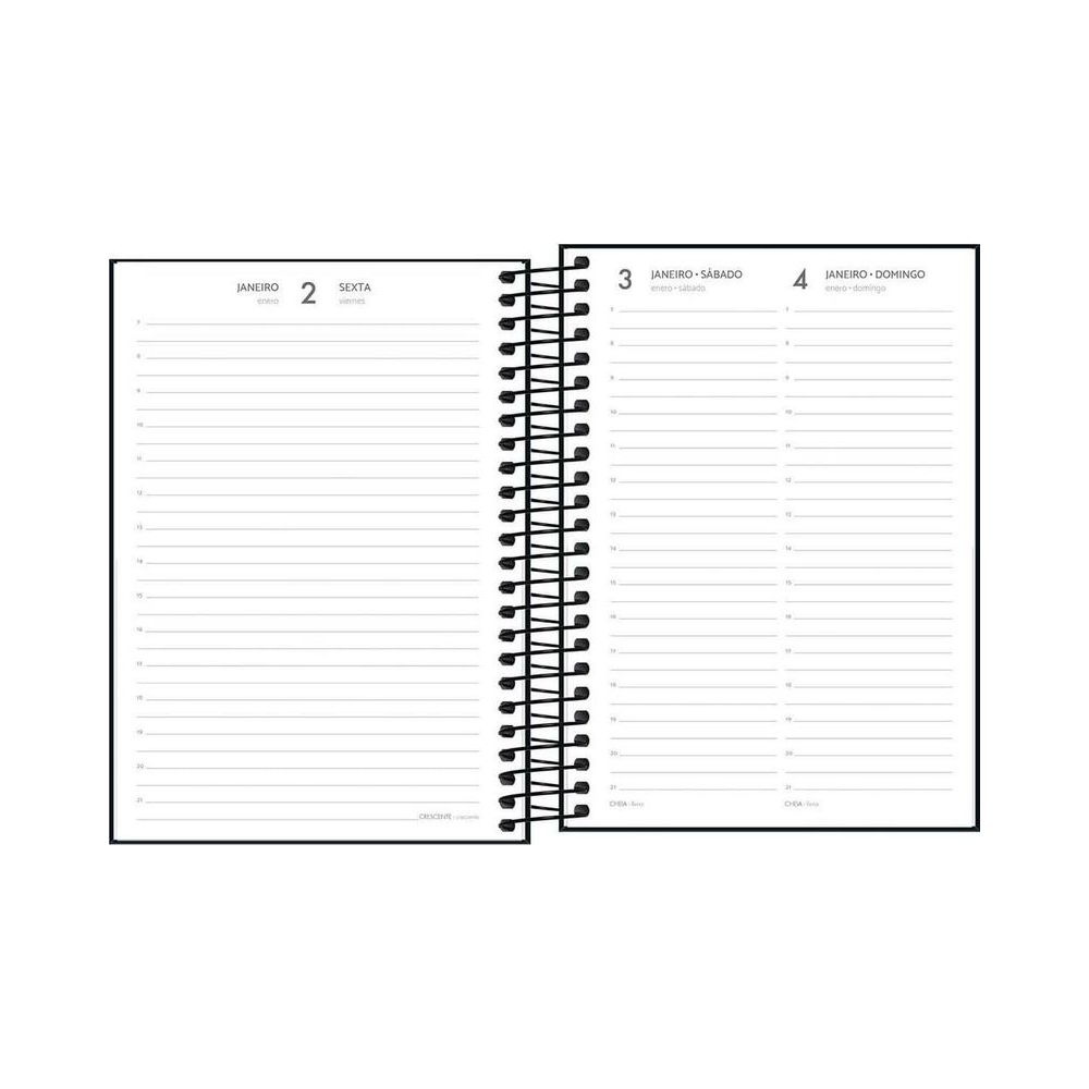 Agenda 160 folhas 140x200mm Espiral