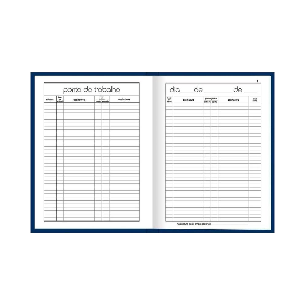 Livro Ponto 4 assinaturas Tilibra 100 folhas 218mm x 319mm 56g/m&sup2;