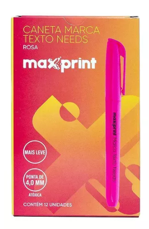 Marca Texto Needs Rosa Maxprint 12 un