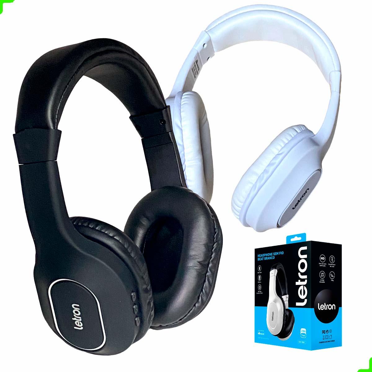 Headphone Bluetooth Letron SW-B86 Preto Unitário