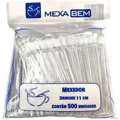 Colherzinha Plástica Mexedora 11cm Mexa Bem 500 unidades