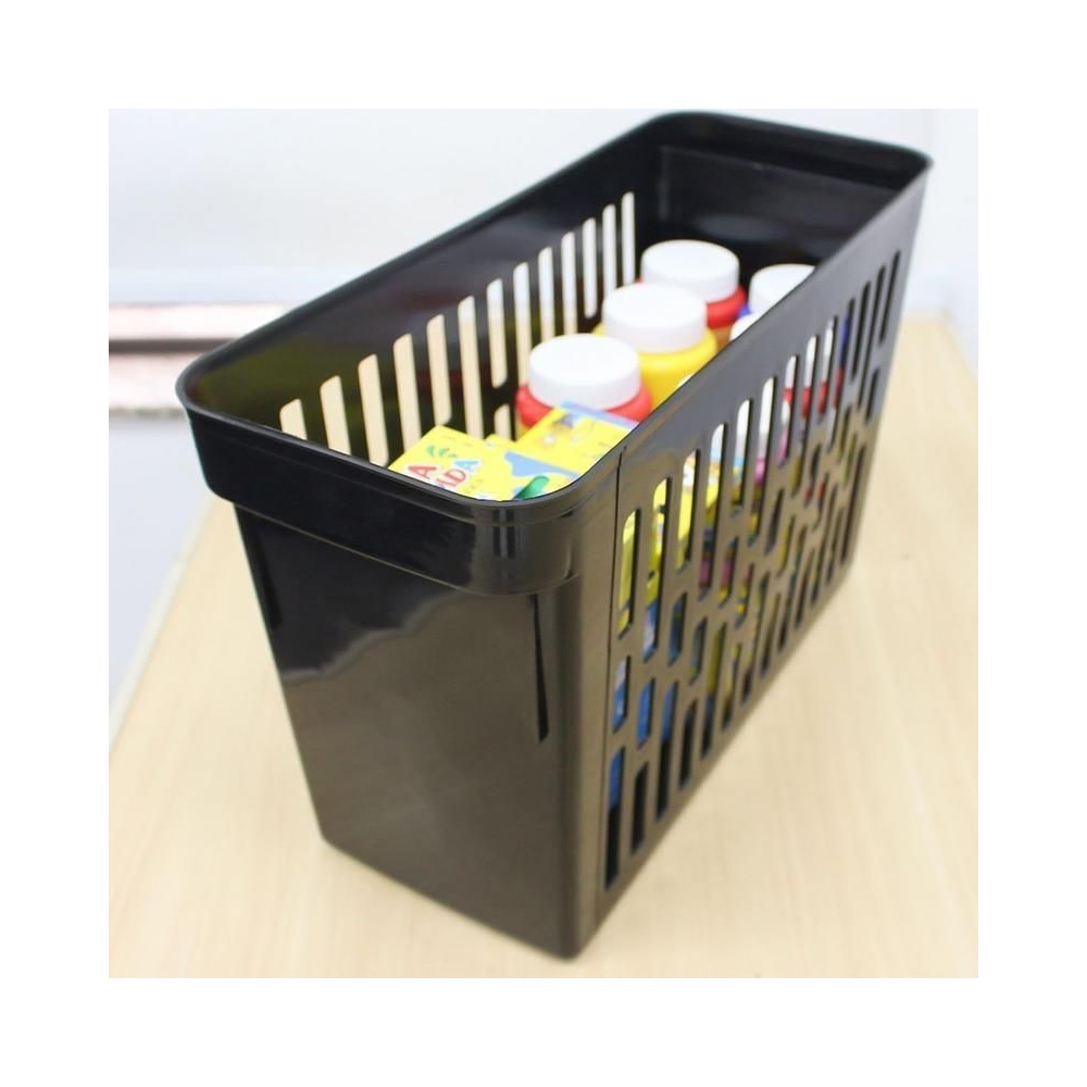 Arquivo M&oacute;vel Pl&aacute;stico Estreito Maxcril Preto para Pasta Suspensa e Objetos