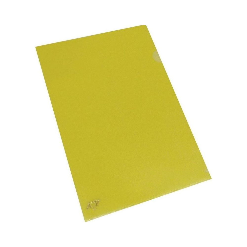 Pasta L Polipropileno A4 ACP Amarela Pacote com 10 Unidades