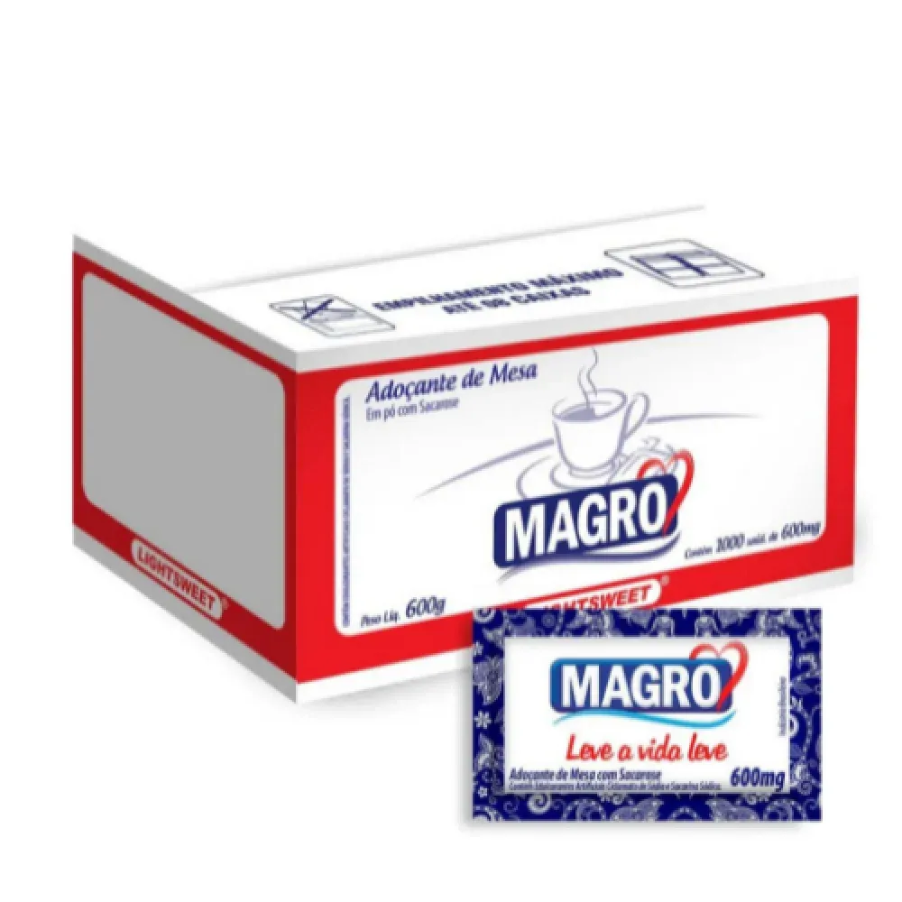 Adoçante de Mesa em Pó Saracose Magro 1000 envelopes