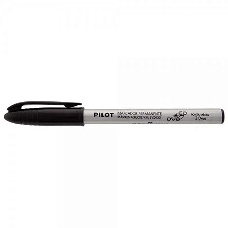 Marcador Permanente Pilot Preto Ponta 2.0 mm 1 Unidade