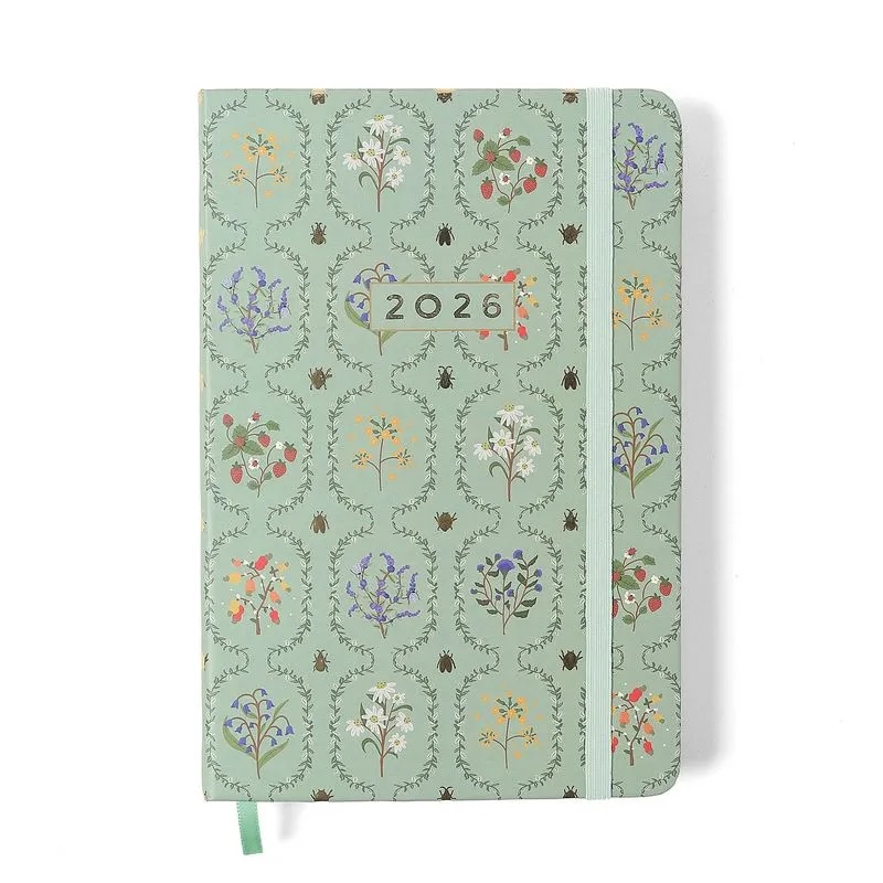 Agenda Planner Diária Cicero 2026 Jardim Verde 14x21cm