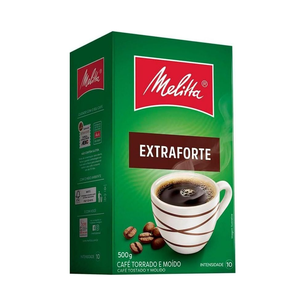 Caf&eacute; Torrado e Mo&iacute;do Melitta Extraforte a V&aacute;cuo 500g Unit&aacute;rio