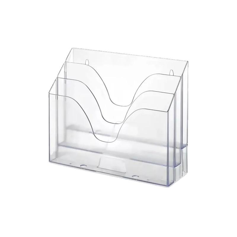 Organizador de Documentos Triplo Office Maxcril Cristal 29.2cm x 11.6cm x 33.2cm