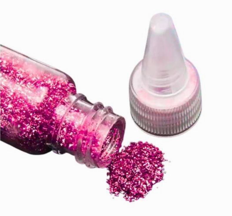 Glitter Poliéster Rosa 15g – Make+
