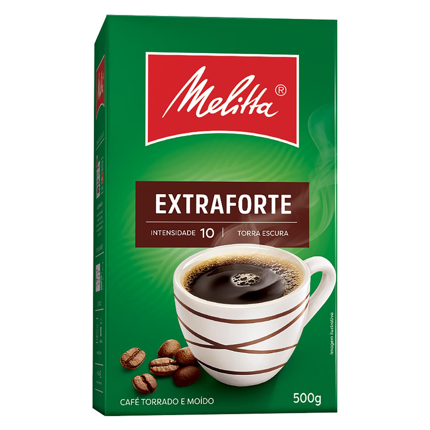 Caf&eacute; Torrado e Mo&iacute;do Melitta Extraforte a V&aacute;cuo 500g Unit&aacute;rio