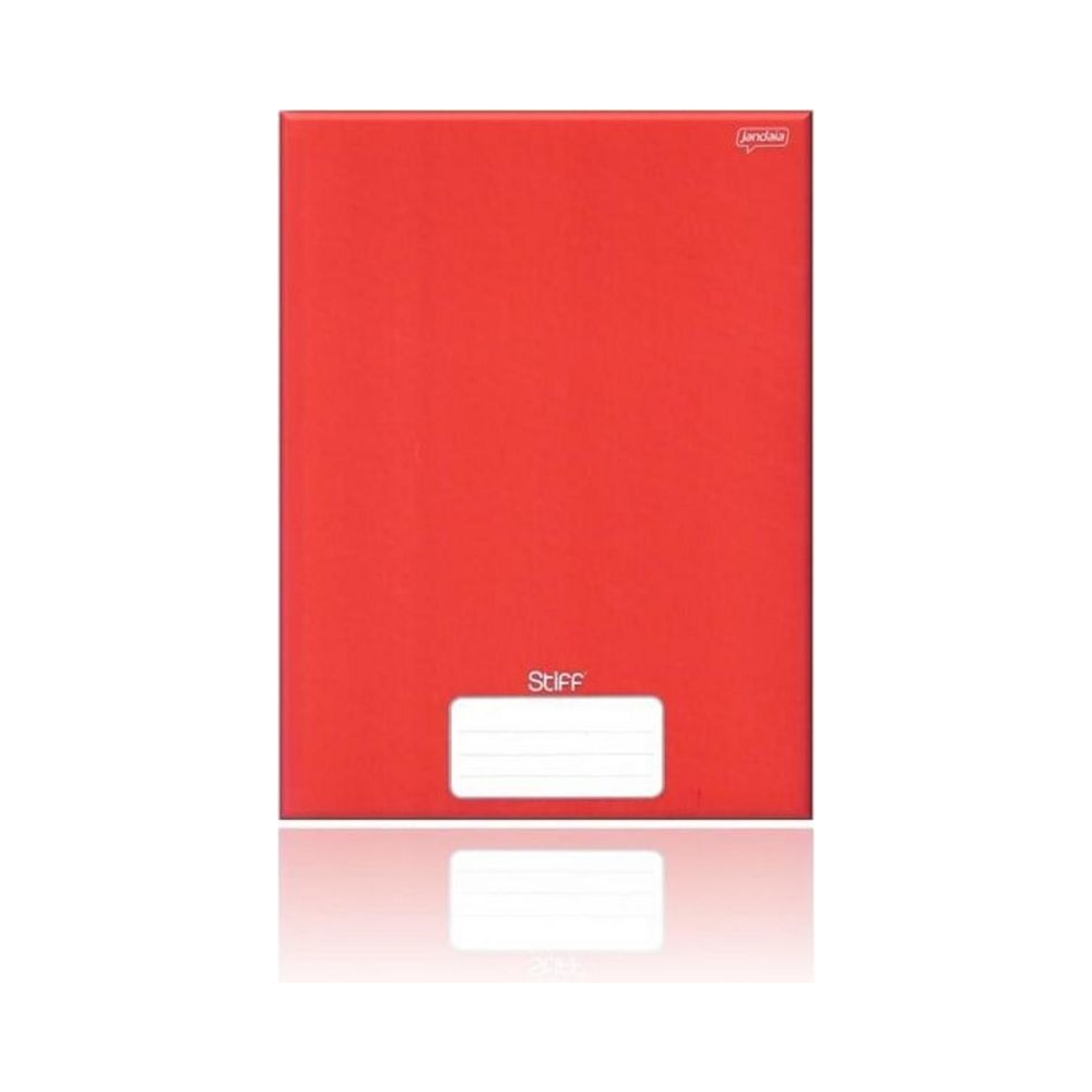 Caderno Brochura Capa Dura Stiff 48 folhas Jandaia Vermelho