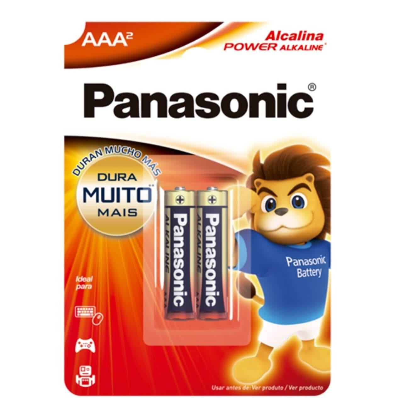 Pilhas Alcalinas AAA 1.5V Panasonic 2 unidades