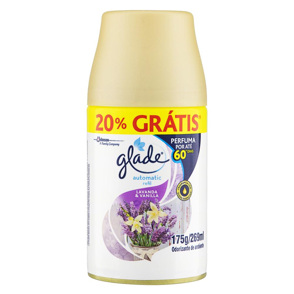 Odorizador de Ambiente Glade Lavanda e Vanila Automatic Refil 175g Unitário