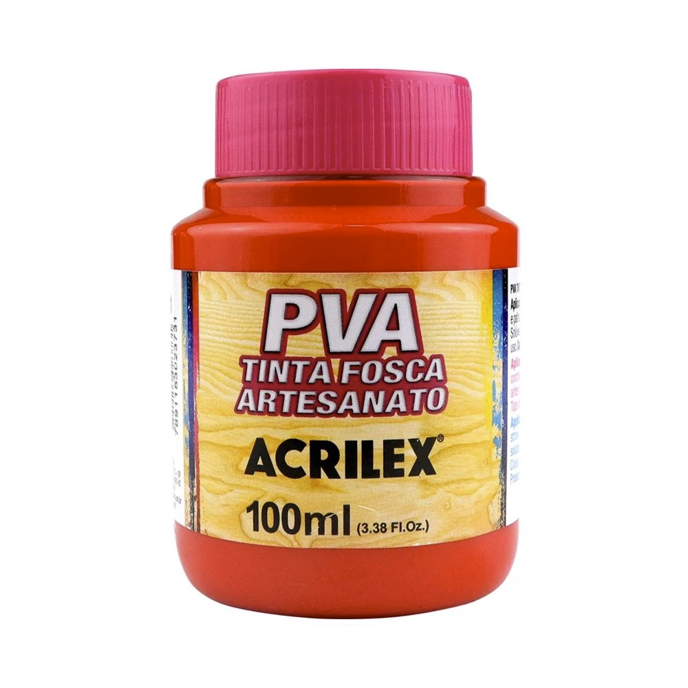 Tinta PVA Fosca Artesanato Acrilex 100ml Vermelho Vivo