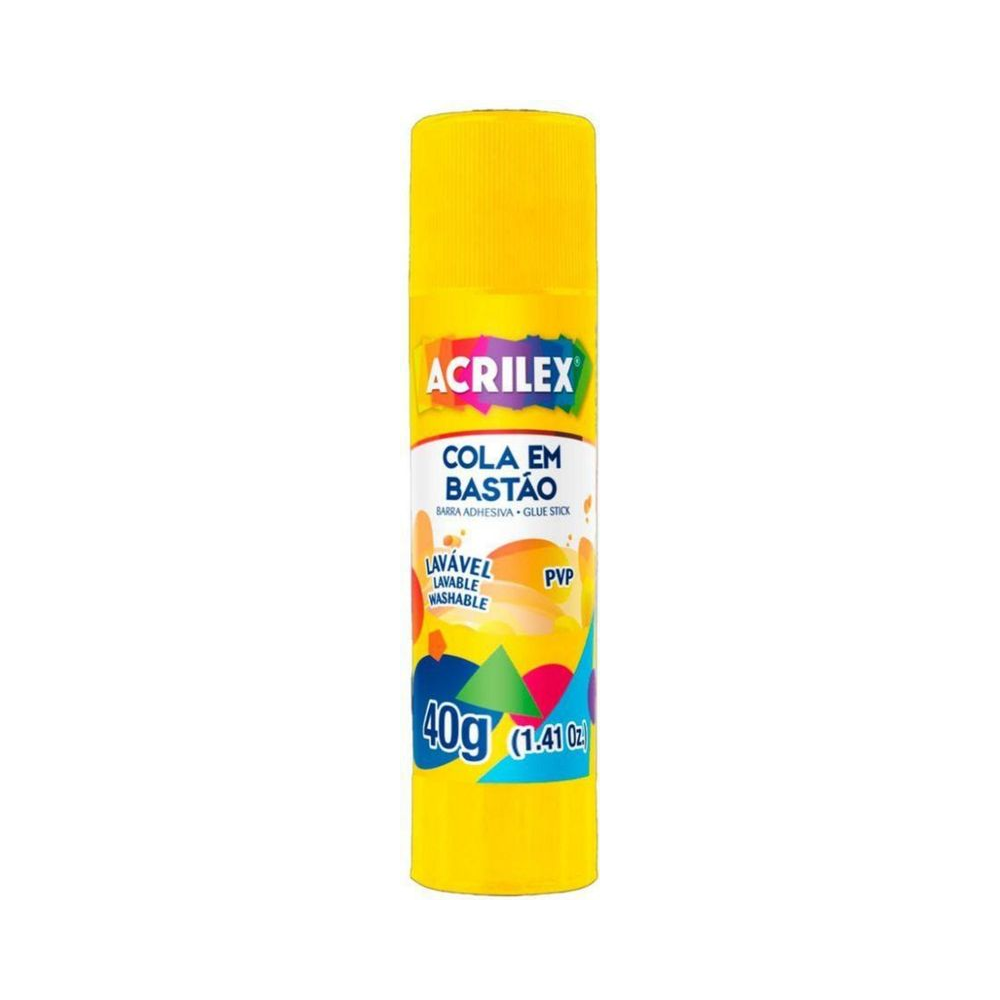 Cola Bast&atilde;o Acrilex Lav&aacute;vel 40g Incolor