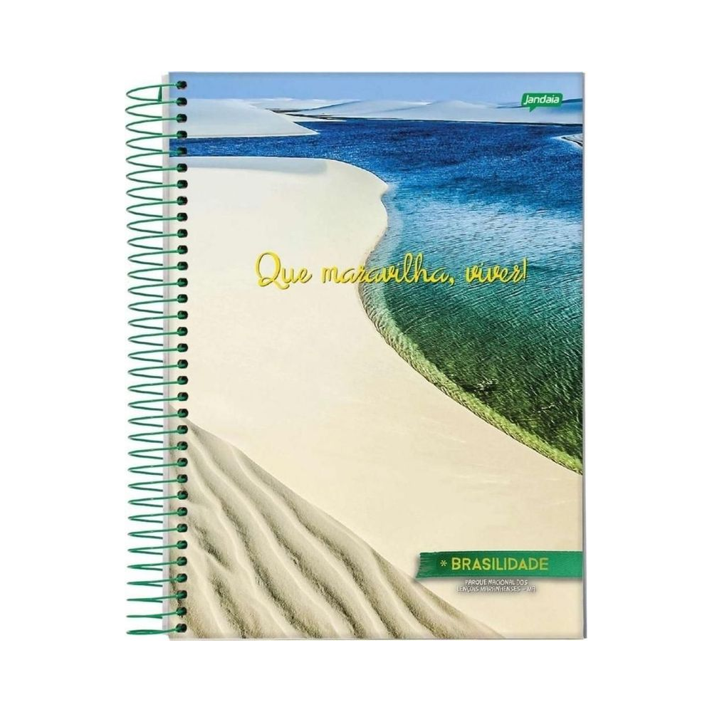Caderno Universit&aacute;rio 96 Folhas Capa Dura Jandaia Brasilidade