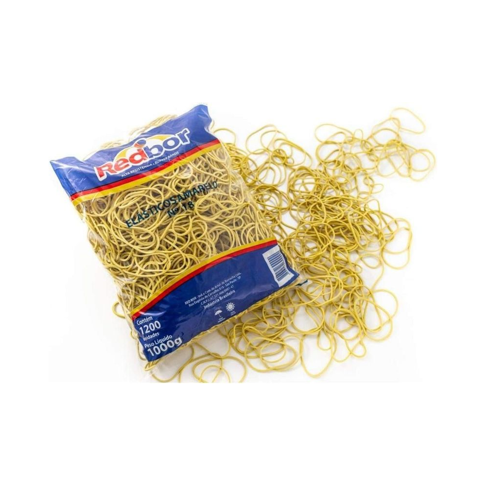 El&aacute;sticos Amarelos n&ordm;18 Redbor 1200 unidades