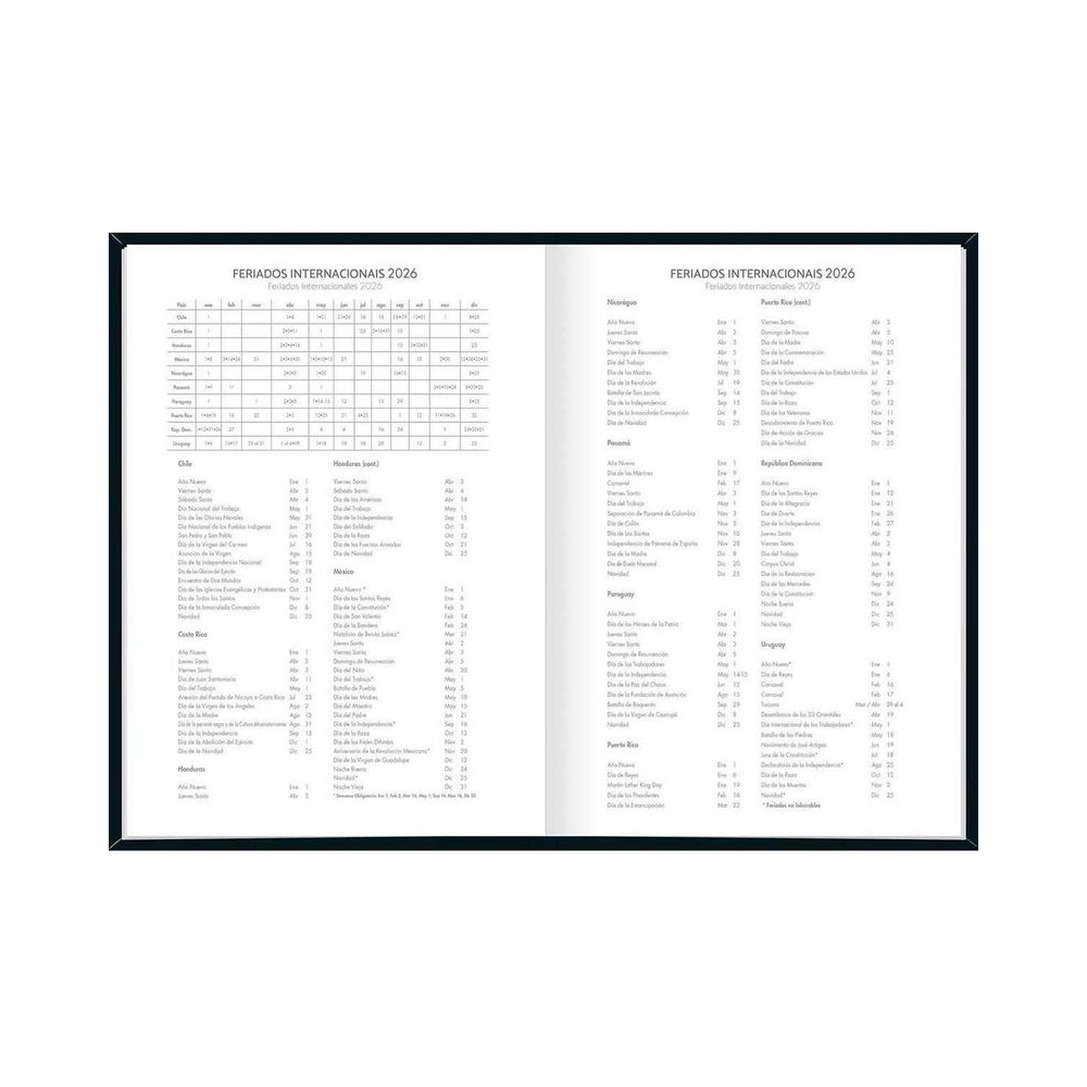Agenda 2025 Tilibra Spice Preta 14,5x20,5cm