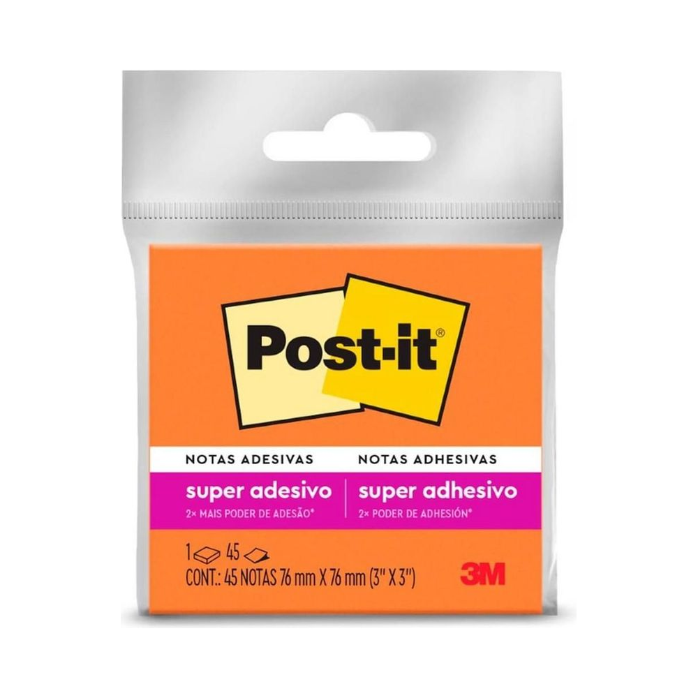 Notas Adesivas Post-it HB004399406 7.6 cm x 7.6 cm 45 folhas Laranja