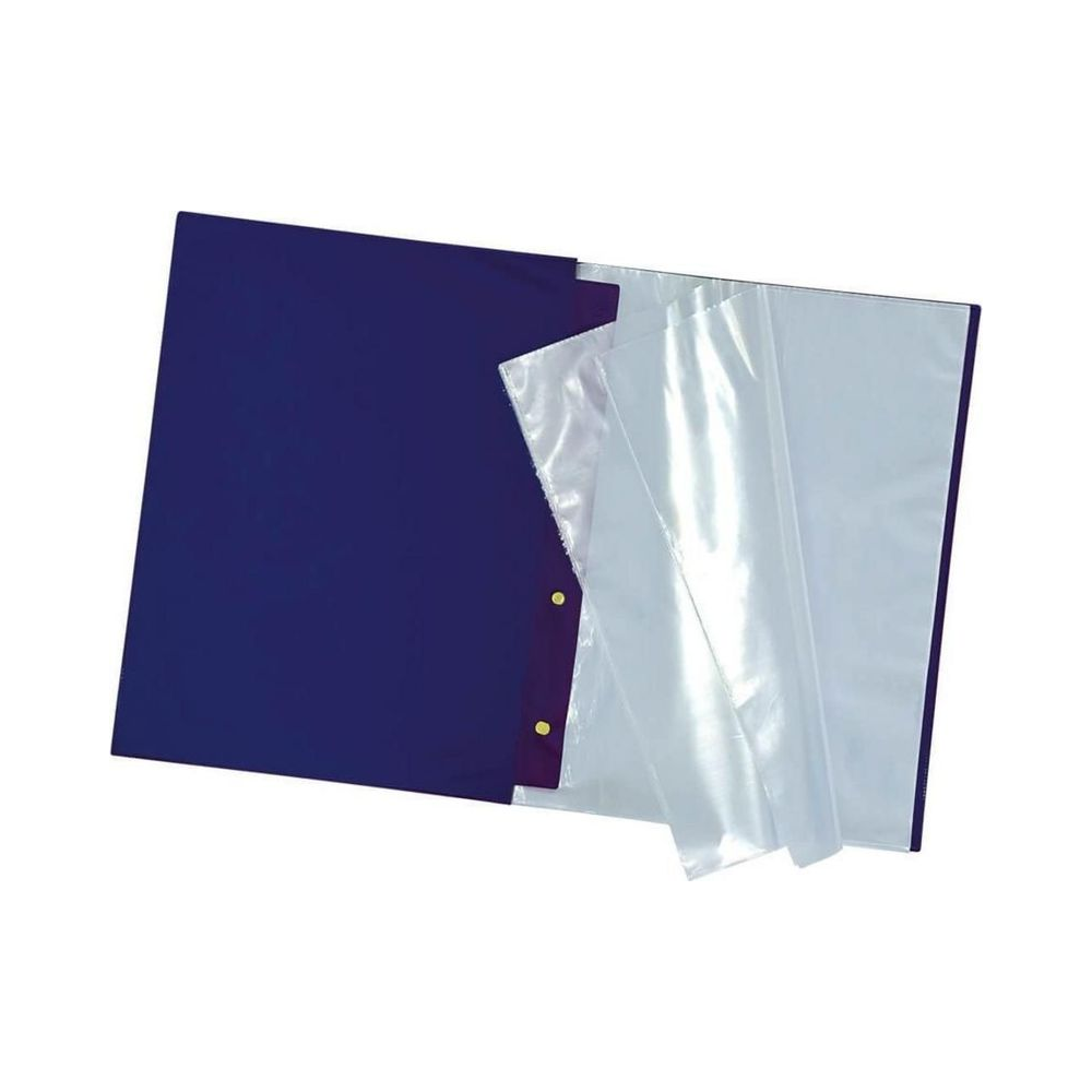 Pasta Cat&aacute;logo Pl&aacute;stica Of&iacute;cio 50 Envelopes Polibras Azul