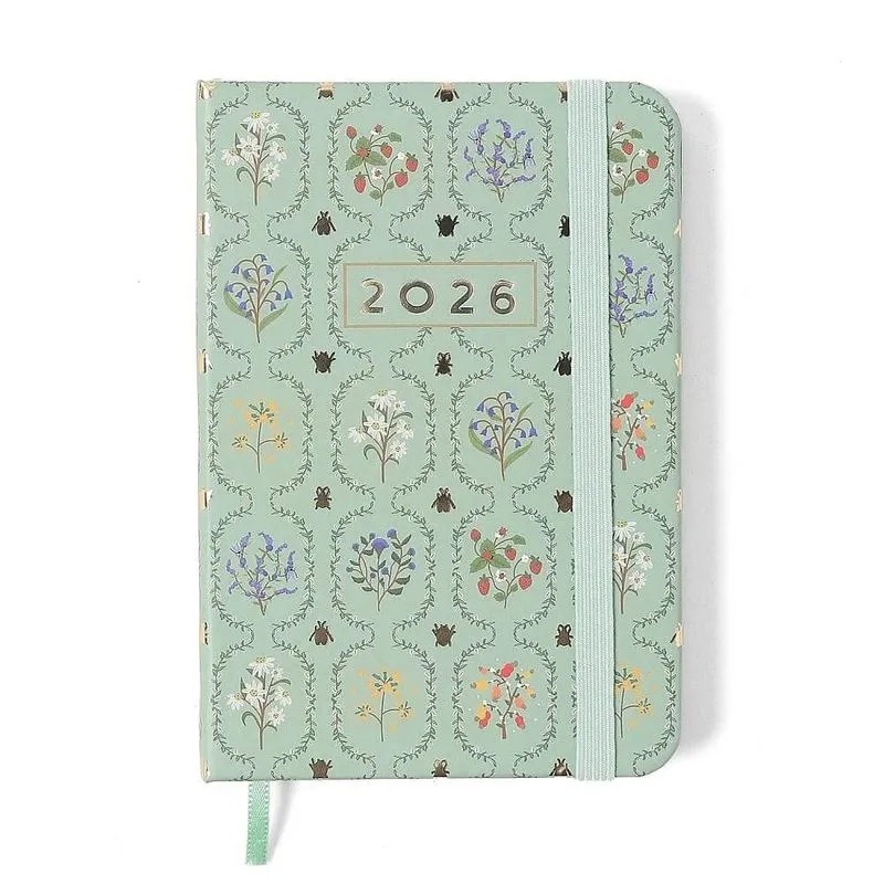 Agenda Planner Semanal Cicero 2026 Jardim Verde 9x13cm