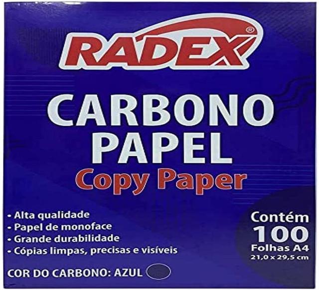 Papel Carbono Para L&aacute;pis A4 Radex Papel Azul