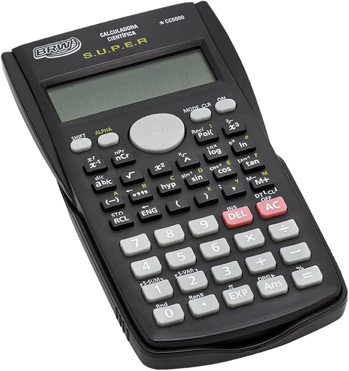 Calculadora Cient&iacute;fica CC5000 BRW 240 Fun&ccedil;&otilde;es 12 D&iacute;gitos Visor 2 Linhas Preta