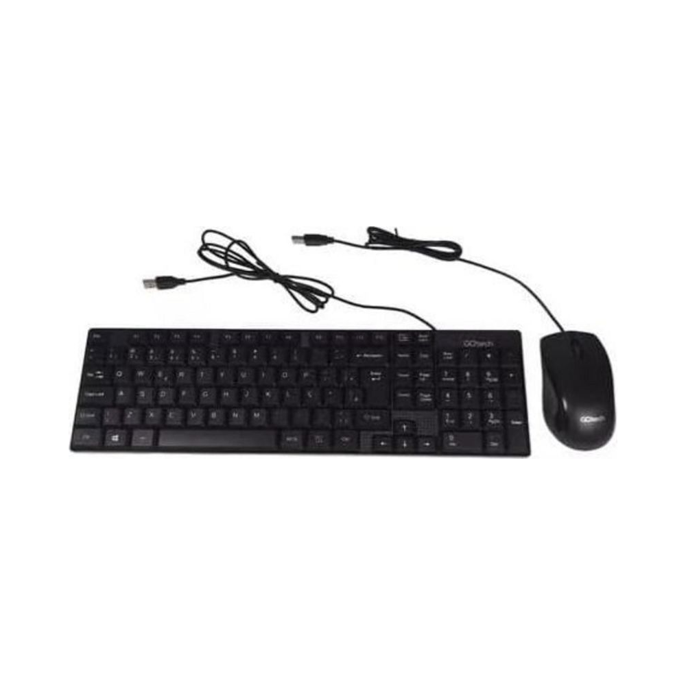 Kit Teclado e Mouse LK-201 Go Tech com Fio USB Preto