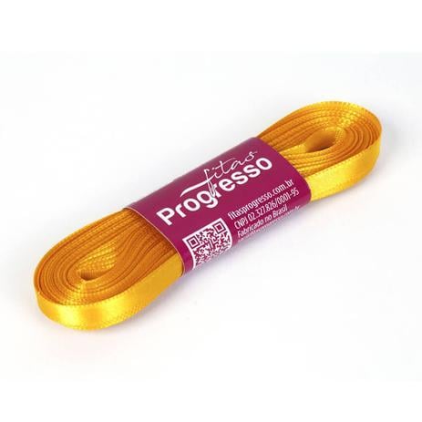 Fita Cetim 7mm Amarela 10m Progresso