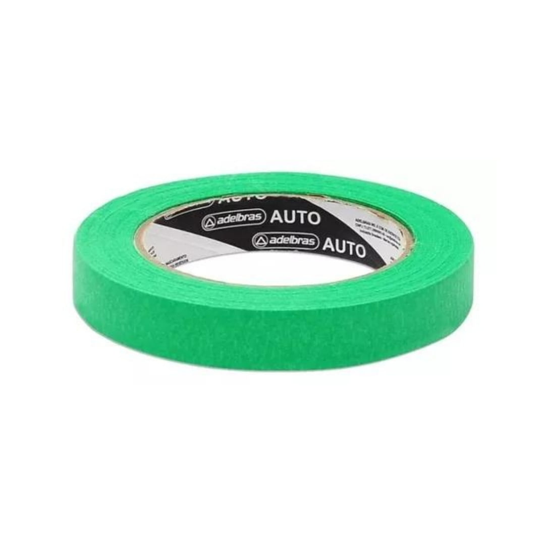 Fita Crepe Automotiva  18mm x 50m Adelbras Borracha Verde