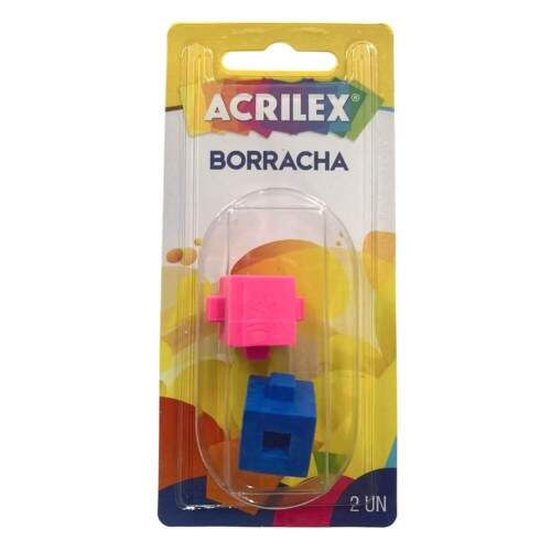 Borracha de Encaixe Bloco 2 Unidades Acrilex