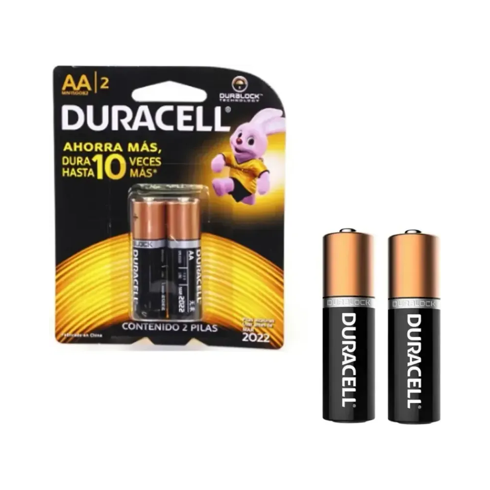 Pilhas Alcalinas AA 1.5V Duracell 2 unidades