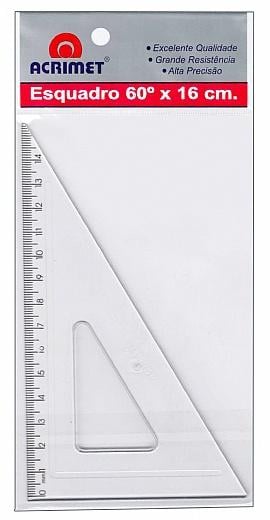 Esquadro 60&ordm; 16cm Acrimet Cristal