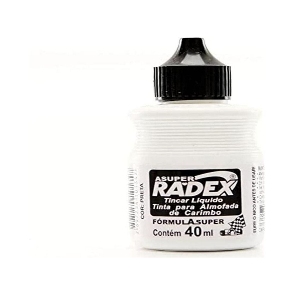 Tinta para Carimbo Radex Preto 40ml