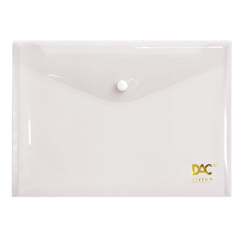 Malote Plástico com Botão A5 DAC170mm x 240mm Transparente Unitário