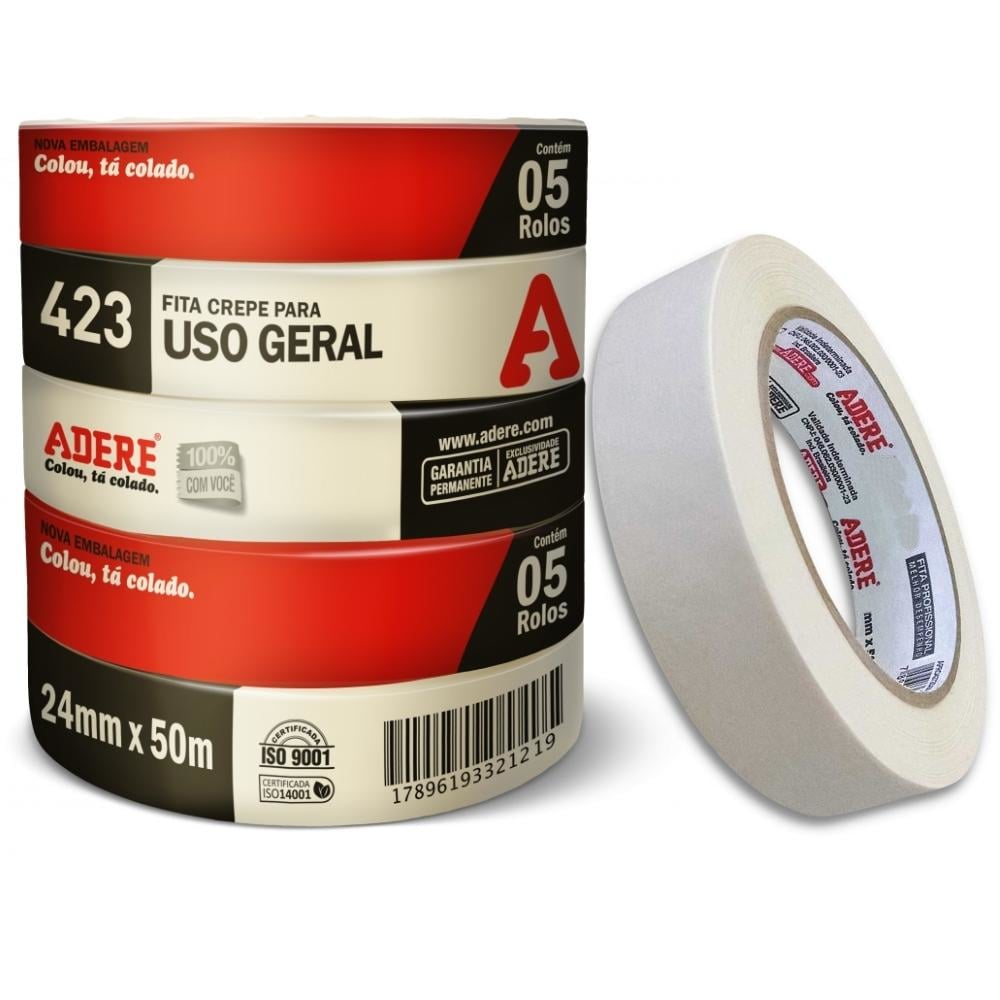 Fita Crepe 24mm x 50m 5 Un Adere