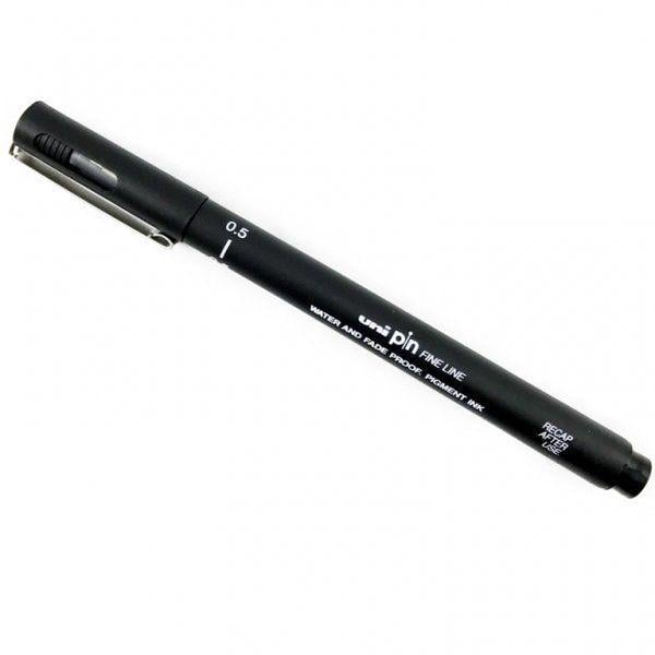 Caneta Fine Line 0.5mm Preta Uni-ball