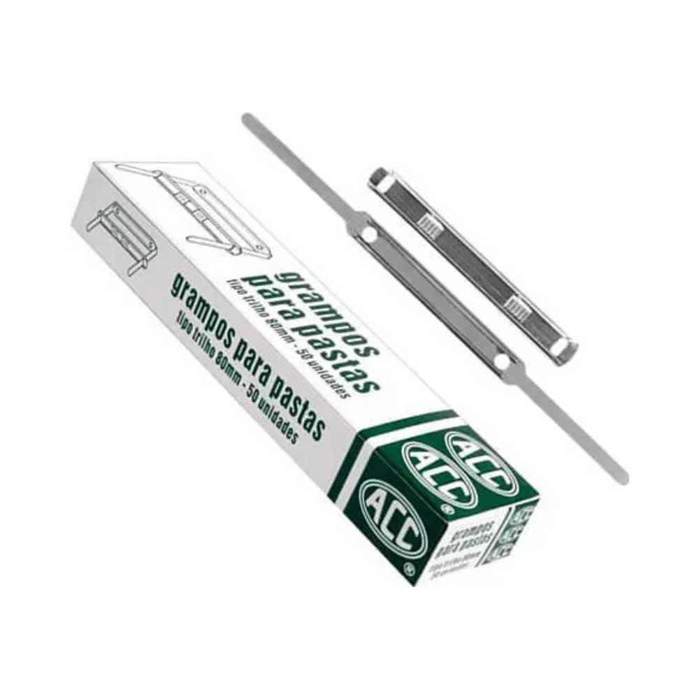 Grampo Trilho Met&aacute;lico 80mm ACC 50 unidades