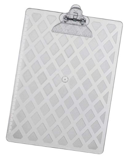 Prancheta Acrilica Waleu Super Oficio Prendedor Plastico Cristal