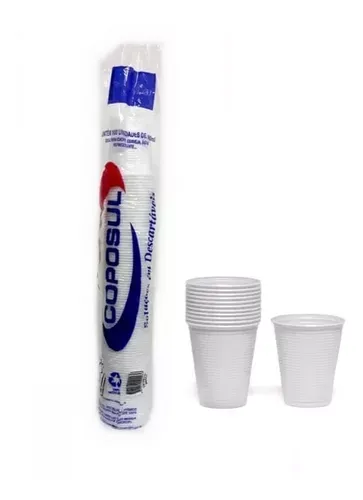 Copos Descartáveis Branco 180ml Coposul 100 unidades
