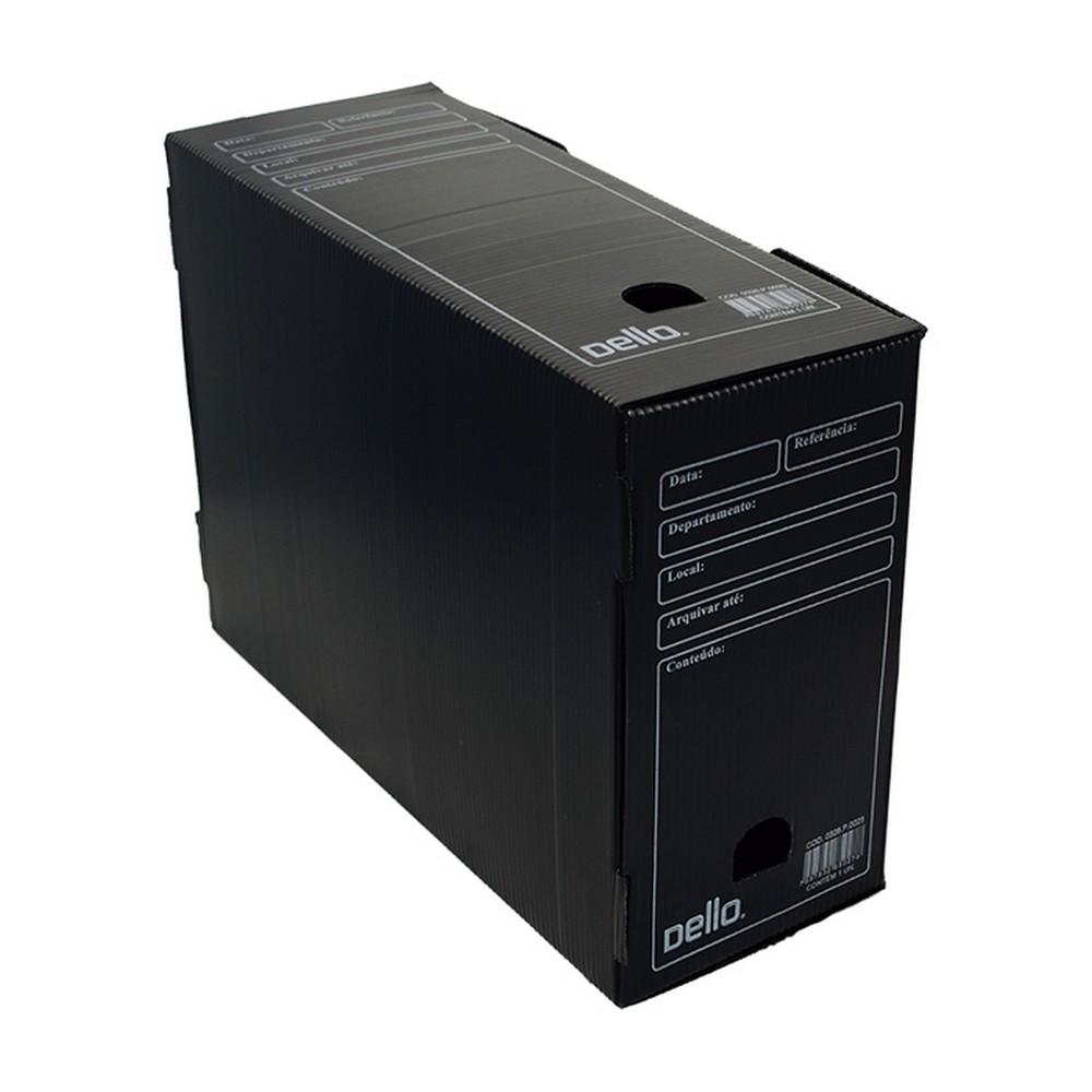 Arquivo Morto Plástico Ofício Dello Preto Unitário