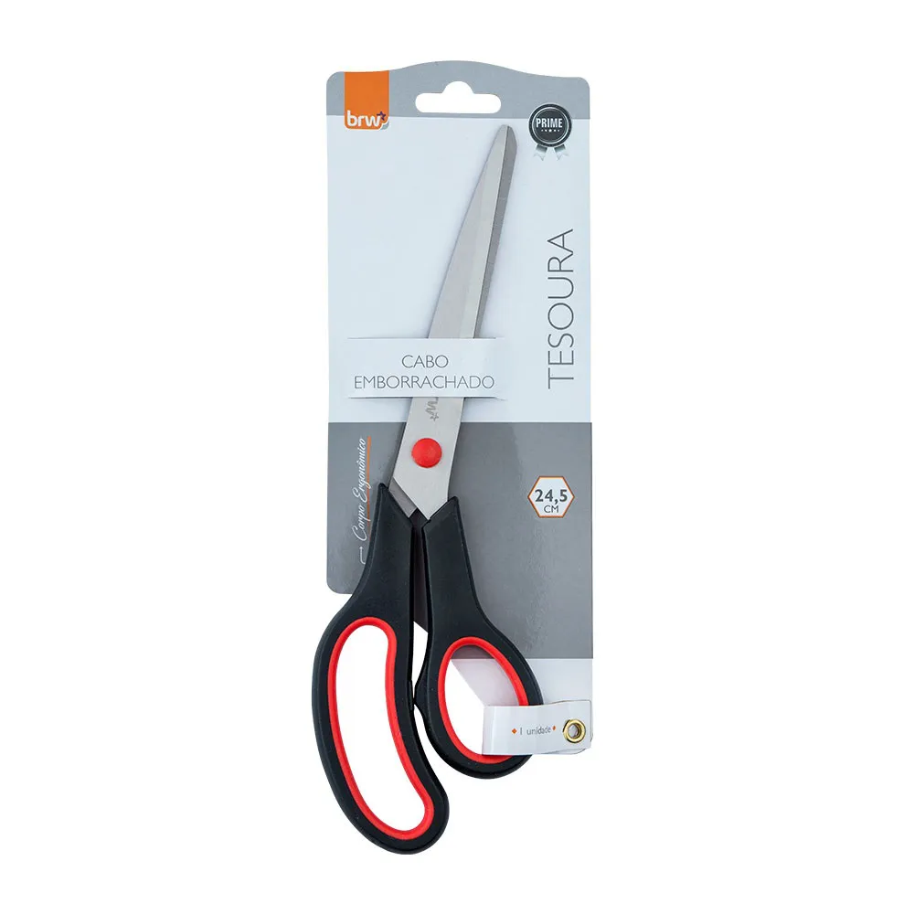 Tesoura Inox Multiuso 18,5cm Dats Cabo Emborrachado