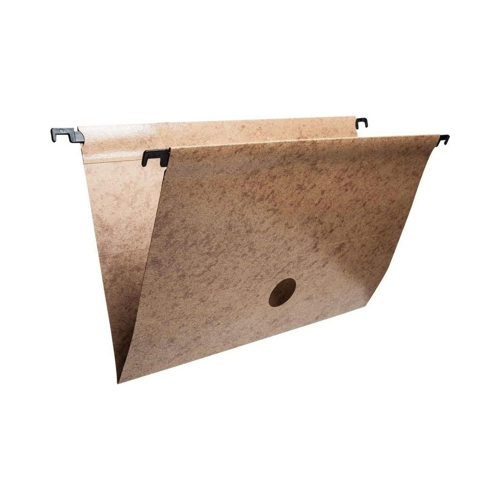 Pasta Suspensa Papel Kraft A4 Dello Castanha Marmorizada com Haste Pl&aacute;stica