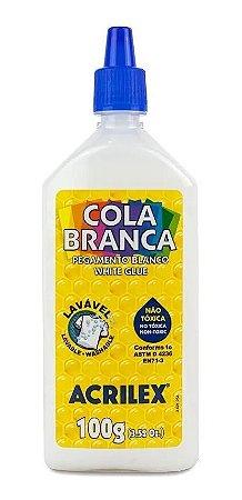 Cola L&iacute;quida Acrilex Lav&aacute;vel 100g Branca