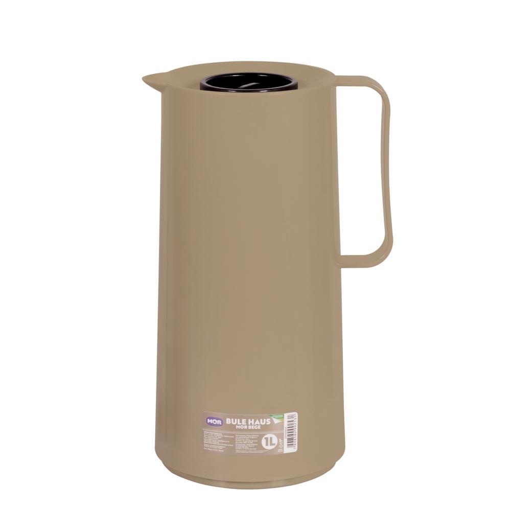 Garrafa T&eacute;rmica Pl&aacute;stica Mor Blue Haus Bege 1 litro Unit&aacute;ria