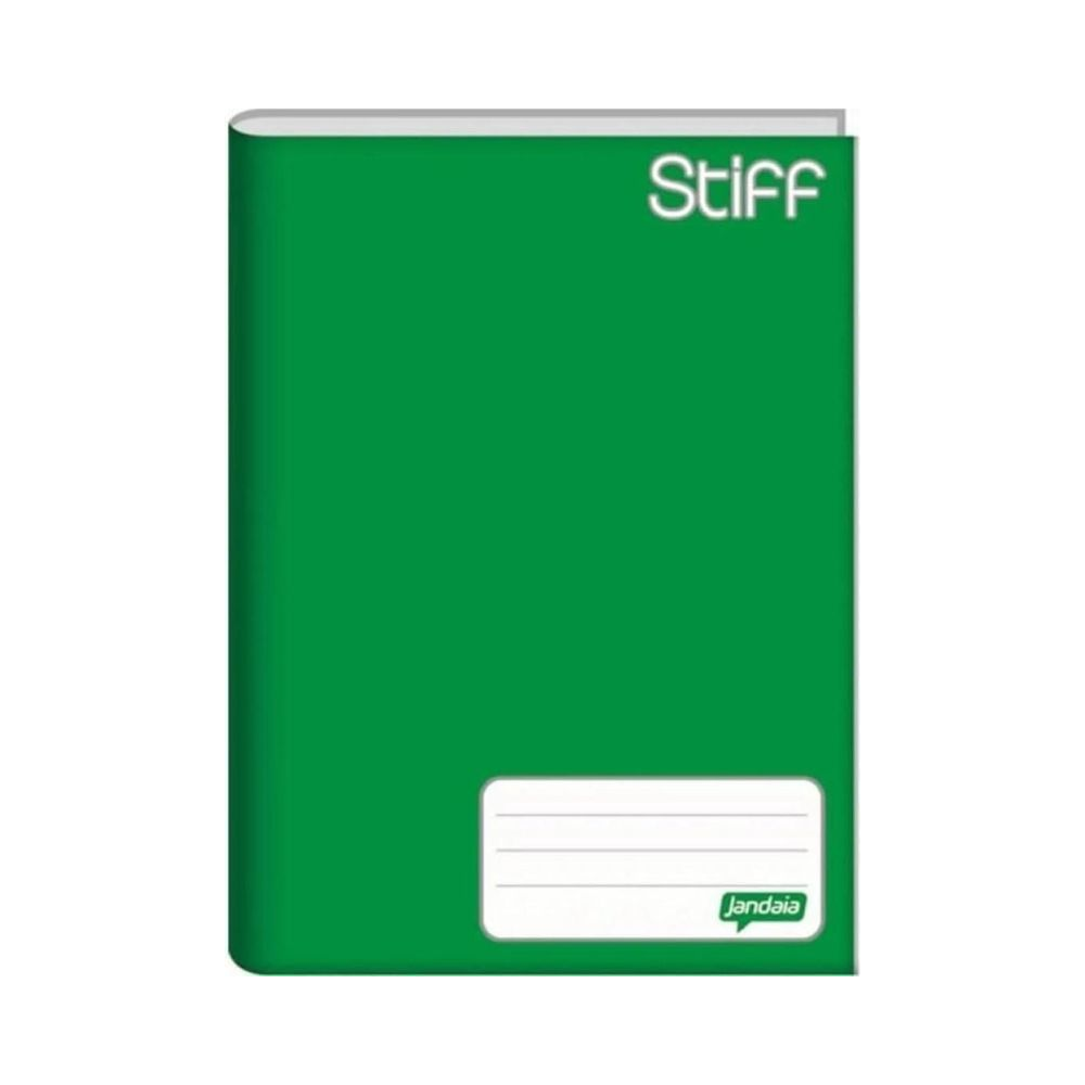 Caderno Brochura 1/4 Capa Dura 96 Folhas Jandaia Papel Verde